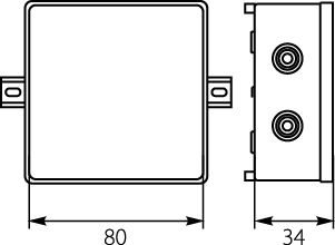 Puszka instalacyjna natynkowa PIN 80/B, kolor: biały, IP44