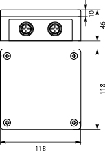 Puszka Instalacyjna VP-52 Z zaciskami 1-4 mm, Dekiel na 4 wkręty, IP55