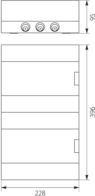Rozdzielnica natynkowa SRn-2x8 (16) (N+PE) 