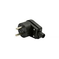 Plugs and sockets 230V - Wtyczka kątowa VWK 220-05, czarna, 16A, 250V, IP20