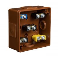 VP, V Boxes - Brown colour - Installation Box VP-01 With terminals, Lid click-clack, IP55