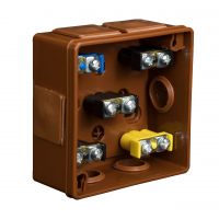 VP, V Boxes - Brown colour - Installation Box VP-02 With terminals, Lid click-clack, IP55