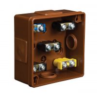 VP, V Boxes - Brown colour - Installation Box VP-21 With terminals, 2-screw Lid, IP55