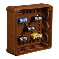 VP, V Boxes - Brown colour - Installation Box VP-51 With terminals, 4-screw Lid, IP55