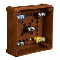 VP, V Boxes - Brown colour - Installation Box VP-52 With terminals, 4-screw Lid, IP55