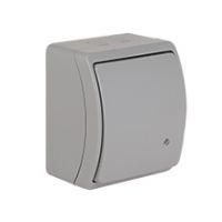 Switches and Sockets - KOALA - colour: gray - Single Pole Switch With Illumination VW-1L, screwless terminals, IP44