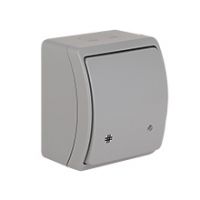 Switches and Sockets - KOALA - colour: gray - Intermediate Switch With Illumination VW-4L, screwless terminals, IP44