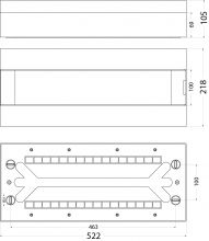Surface Distribution Board SRn-24/1B, N+PE (1x24) IP40, white door