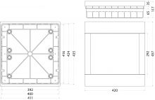 Flush Distribution Board SRp-36/2, N+PE (2x18), IP40, transparent door