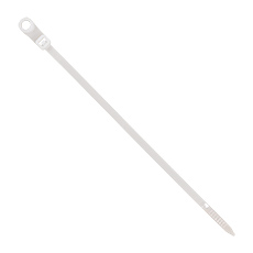 Opaski zaciskowe z otworem - Opaska zaciskowa z otworem - OZOb-4/150, biała, dł. 150mm