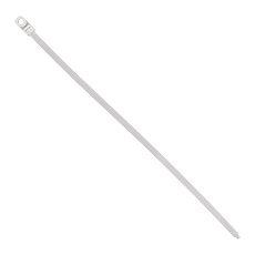 Opaski zaciskowe z otworem - Opaska zaciskowa z otworem - OZOb-8/380, biała, dł. 380mm