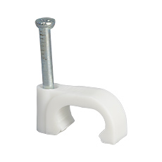 Uchwyty z gwoździem FLOP - Uchwyt kablowy z gwoździem FLOP-10/6, płaski YDYp 3 x 1,5