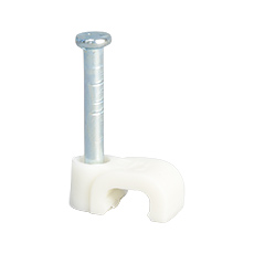 Uchwyty z gwoździem FLOP - Uchwyt kablowy z gwoździem FLOP-5/3, płaski OMYp 2 x 0,5