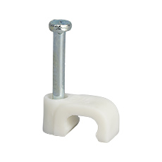 Uchwyty z gwoździem FLOP - Uchwyt kablowy z gwoździem FLOP-6/4, płaski, YDYp 2 x 1