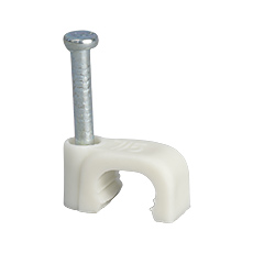 Uchwyty z gwoździem FLOP - Uchwyt kablowy z gwoździem FLOP-7/5, płaski, YDYp 2 x 1,5