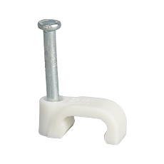 Uchwyty z gwoździem FLOP - Uchwyt kablowy z gwoździem FLOP-8/4, płaski, YDYp 3 x 1