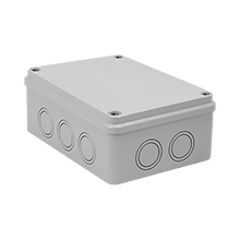 Natynkowe hermetyczne PH - Puszka Hermetyczna PH-2C.2, z osłabieniami pod dławiki, IP65