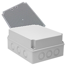Natynkowe hermetyczne PH - Puszka Hermetyczna PH-4B.2P, z osłabieniami pod dławiki, płyta PMT-4, IP65