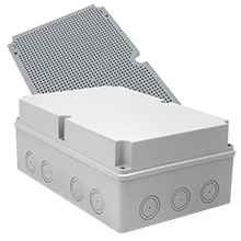 Natynkowe hermetyczne PH - Puszka hermetyczna PH-5A.2P, z osłabieniami pod dławiki, płyta PMT-5, IP65