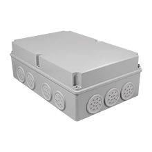 Natynkowe hermetyczne PH - Puszka Hermetyczna PH-6A.2P z przepustem PMB i płytą PMT-6, IP65, IK07, ABS