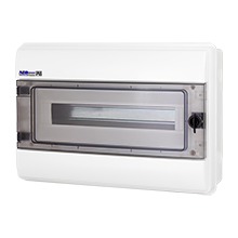 Rozdzielnice Podtynkowe RHp - Rozdzielnica Hermetyczna RHp-18 (drzwi transparentne PC), IP65