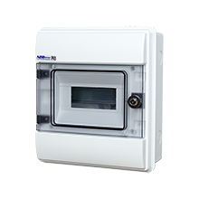 Rozdzielnice Podtynkowe RHp - Rozdzielnica Hermetyczna RHp-8/Z (z zamkiem, drzwi transparentne PC), IP65