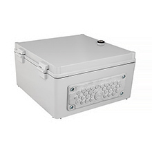 Obudowy UNIbox - Obudowa z tworzywa UNIbox Uni-0/PM, panel membranowy P-MB-35, płyta montażowa,  uchwyty do montażu naściennego, IP65, IK07
