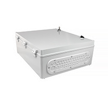 Obudowy UNIbox - Obudowa z tworzywa UNIbox Uni-2/PM, panel membranowy P-MB-51, płyta montażowa,  uchwyty do montażu naściennego, IP65, IK07