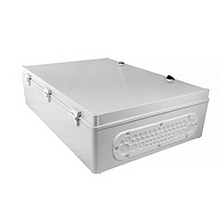 Obudowy UNIbox - Obudowa z tworzywa UNIbox Uni-3/PM, panel membranowy P-MB-51,  2 x płyta montażowa, uchwyty do montażu naściennego, IP65, IK07