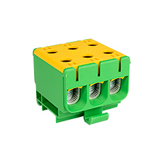 Złączka przelotowa WLZ35/3x50/z, kolor: żółto-zielony, na szynę TH35,elektro-plast