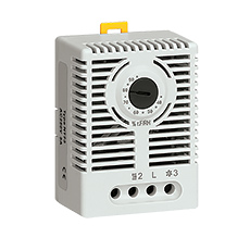Technika - Grzanie - Chłodzenie - Hygrostat mechaniczny MEHI49, na szynę TH35, 3-biegunowy zacisk, 35 to 95% RH, 4 % RH (+/- 3 % tolerancja), 20V AC/DC, 250V AC