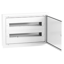 Rozdzielnice Podtynkowe DARP - QUITELINE - Rozdzielnica Podtynkowa DARP-48 QUITELINE (2x24), drzwi aluminiowe lakierowane, etykiety opisowe, aluminiowa szyna TH (euroszyna), IP54