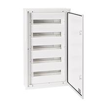 Rozdzielnice Podtynkowe DARP - QUITELINE - Rozdzielnica Podtynkowa DARP-120 QUITELINE (5x24), drzwi aluminiowe lakierowane, etykiety opisowe, aluminiowa szyna TH (euroszyna), IP54