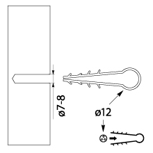 Uchwyt Szybkiego Montażu okrągły USMO-12, biały