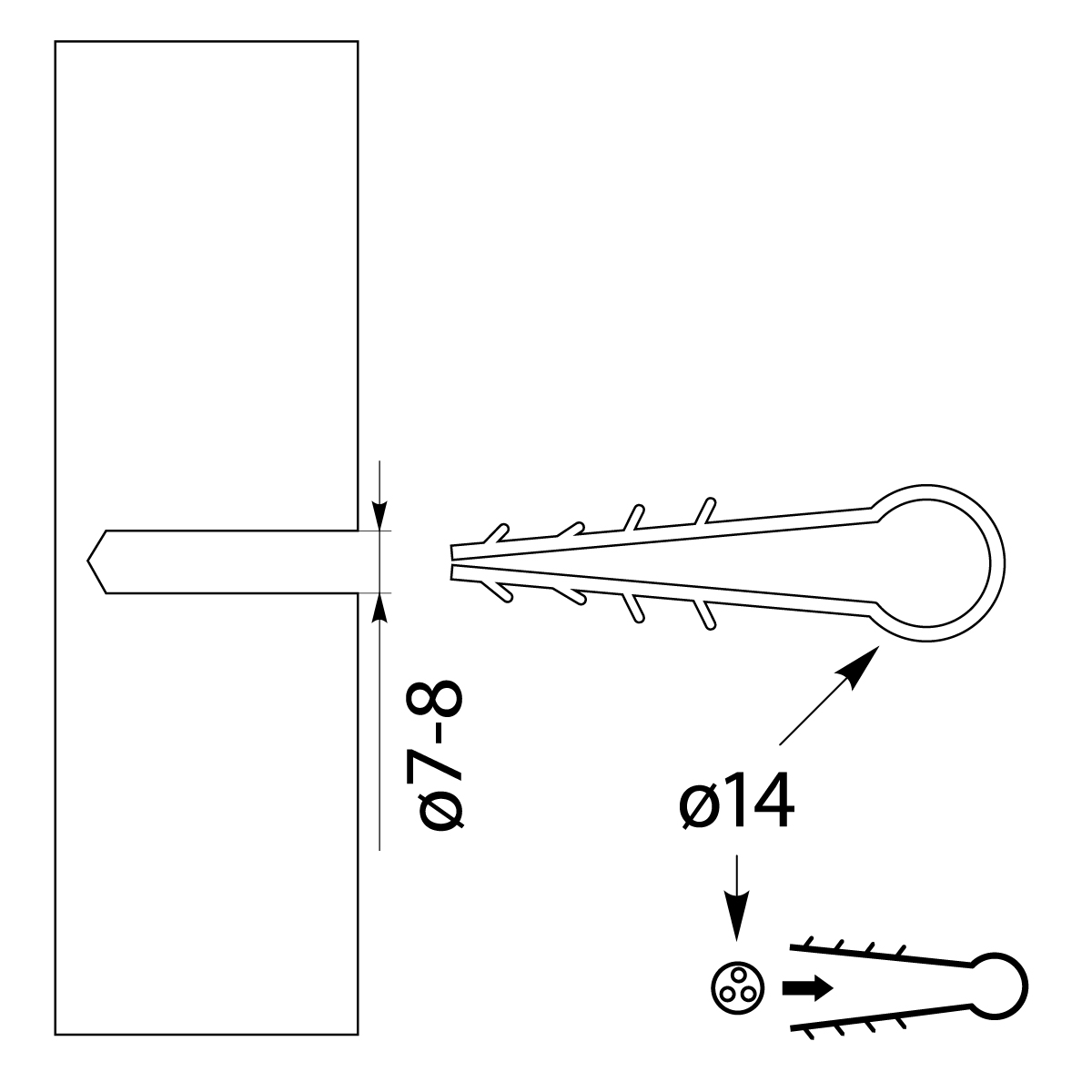 Uchwyt Szybkiego Montażu okrągły USMO-14, biały Uchwyt Szybkiego Montażu okrągły USMO-14, biały,elektro-plast