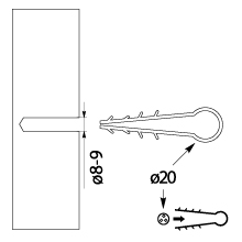 Uchwyt Szybkiego Montażu okrągły USMO-20, biały