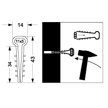 Uchwyt szybkiego montażu - płaski USMP-2