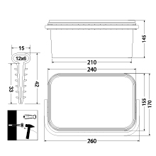Uchwyt szybkiego montażu - płaski USMP-3 BOX, 900szt.