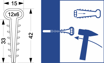 Uchwyt szybkiego montażu - płaski USMP-3