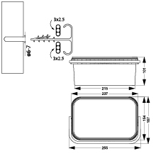 Uchwyt szybkiego montażu - płaski USMP-3 BIS BOX, 500szt.
