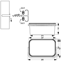 Uchwyt szybkiego montażu - płaski USMP-2 BIS BOX, 500 szt.