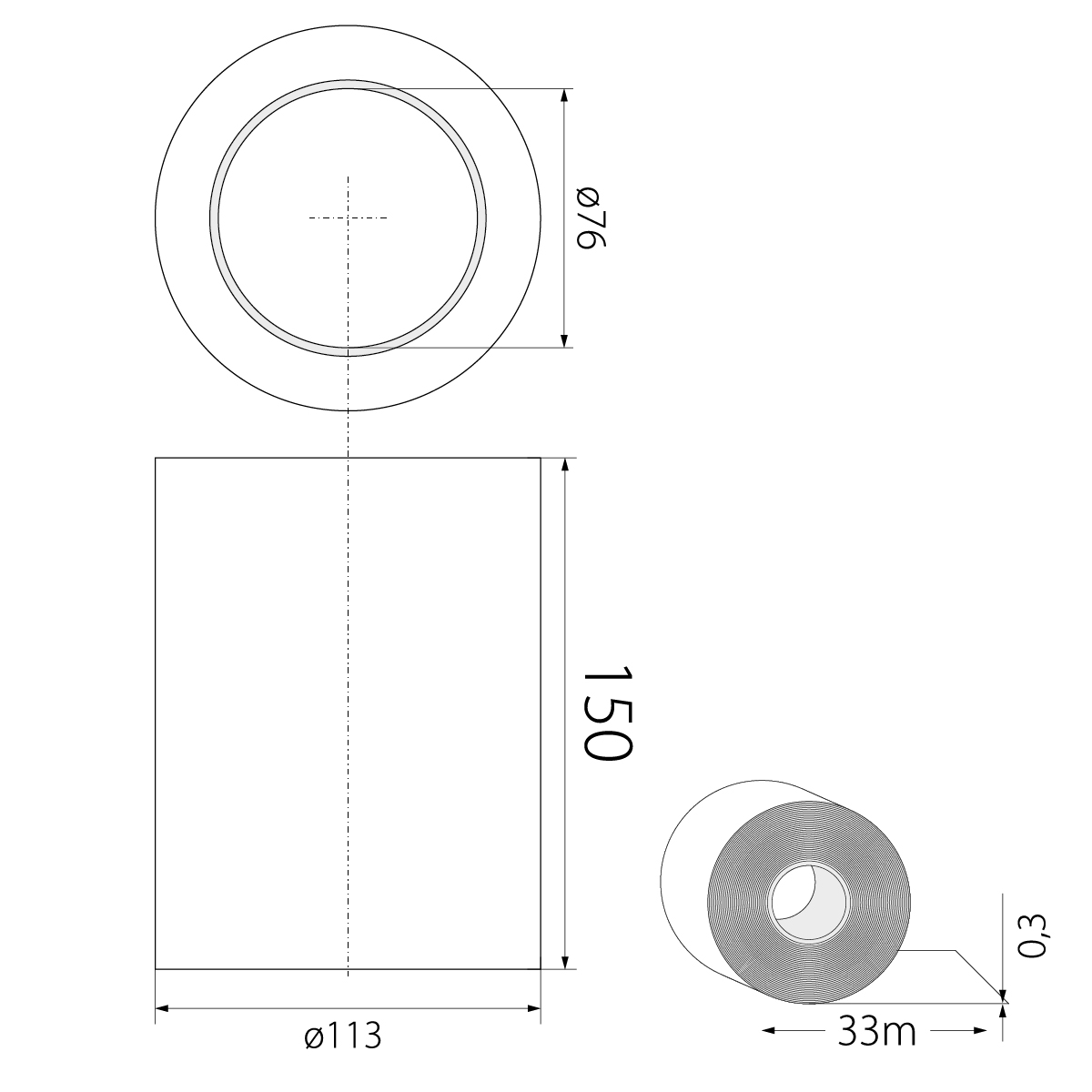 Taśma Ostrzegawcza Samoprzylepna TOS-15zc, 15cm x 33m, żółto-czarna Taśma Ostrzegawcza Samoprzylepna TOS-15zc, 15cm x 33m, żółto-czarna,elektro-plast