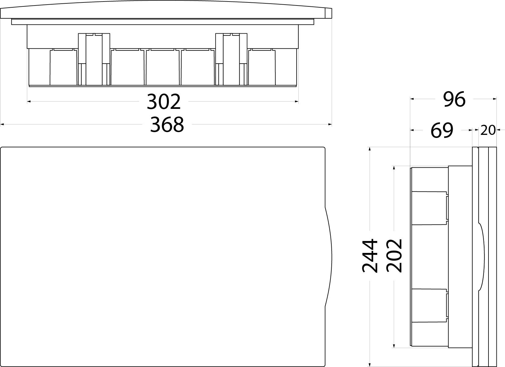 Rozdzielnica Podtynkowa KRP-12/B, N+PE, IP40, IK07, dedykowana do ścian pustych Rozdzielnica Podtynkowa KRP-12/B, N+PE, IP40, IK07, dedykowana do ścian pustych,elektro-plast