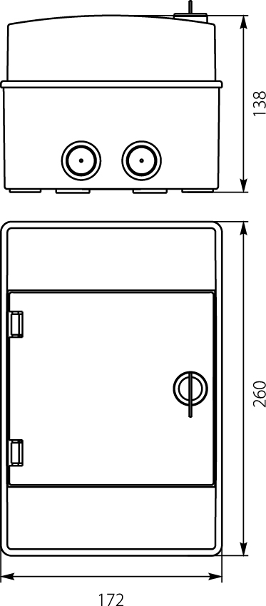 Rozdzielnica Hermetyczna Natynkowa RH-4/UV, AC/DC, 1500VDC, 500VAC, IP65, kolor: szary Rozdzielnica Hermetyczna Natynkowa RH-4/UV, AC/DC, 1500VDC, 500VAC, IP65, kolor: szary,elektro-plast