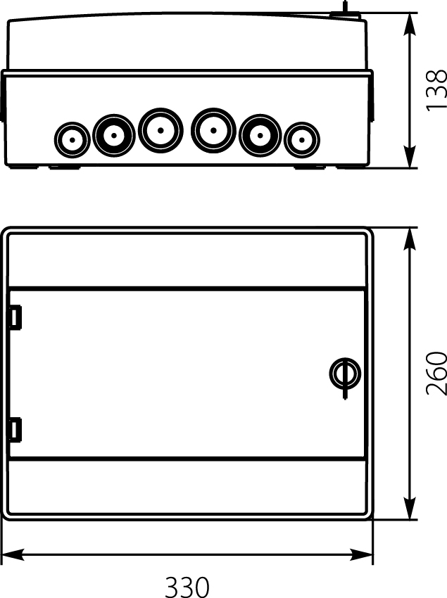 Rozdzielnica Hermetyczna Natynkowa RH-12/UV, AC/DC, 1500VDC, 500VAC, IP65, kolor: szary Rozdzielnica Hermetyczna Natynkowa RH-12/UV, AC/DC, 1500VDC, 500VAC, IP65, kolor: szary,elektro-plast