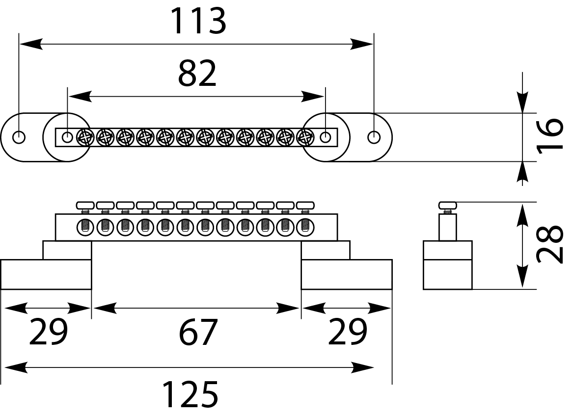 Listwa zaciskowa LZPG-12P Listwa zaciskowa LZPG-12P,elektro-plast