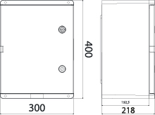 Obudowa z tworzywa UNI PRO 3D/T IP67 300×400×220, drzwi transparentne