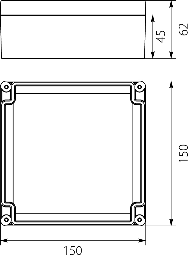 Puszka Hermetyczna Przemysłowa PHP-150, z uszczelką wylewaną, pokrywa na wkręty, szara, IP67 Puszka Hermetyczna Przemysłowa PHP-150, z uszczelką wylewaną, pokrywa na wkręty, szara, IP67,elektro-plast