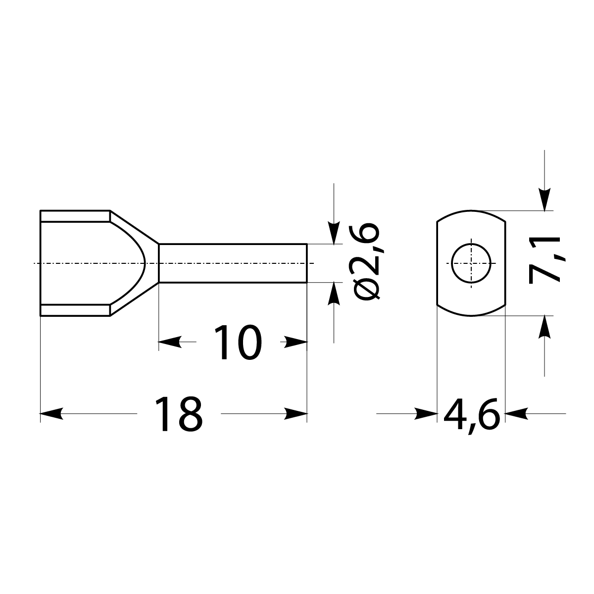 Końcówka tulejkowa izolowana HI 2x1,5/10-bi, biała, Al/Cu Końcówka tulejkowa izolowana HI 2x1,5/10-bi, biała, Al/Cu,elektro-plast