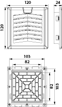 Filtr WF6, 120x120mm, IP54, kolor: szary